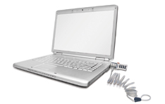 Entreposage sécurisé SafeSpace® : antivol pour ordinateur 2120D attaché à l’ordinateur portable